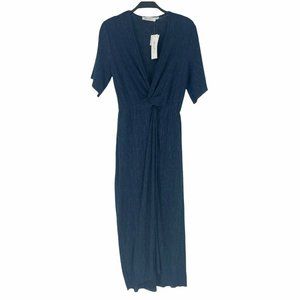 All in Favor Navy Midi Dress